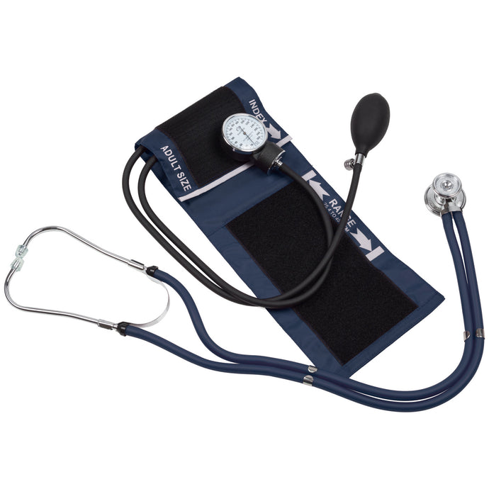 Blood Pressure Cuff with Stethoscope - (Navy) - Eco Medix